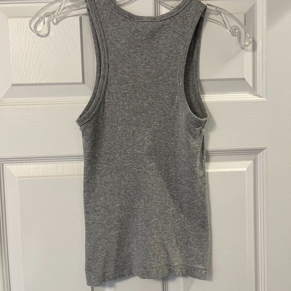 Club Monaco Racerback Ribbed Tank in Gray - Picture 4 of 4
